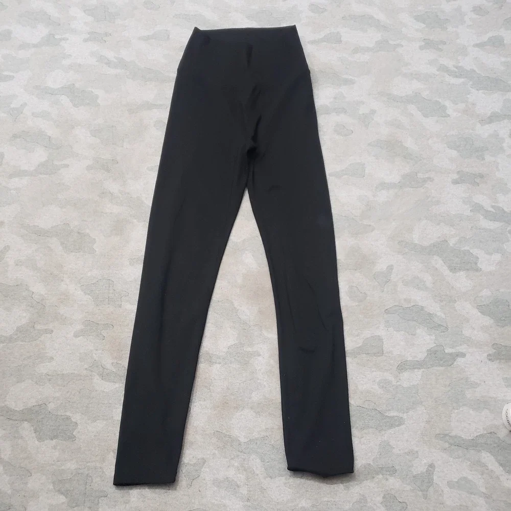 Lululemon Leggings Womens 0 Black Pull On Gym Yoga Fitness Running Activewear